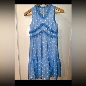 Women’s light blue polka dot dress Sz xl